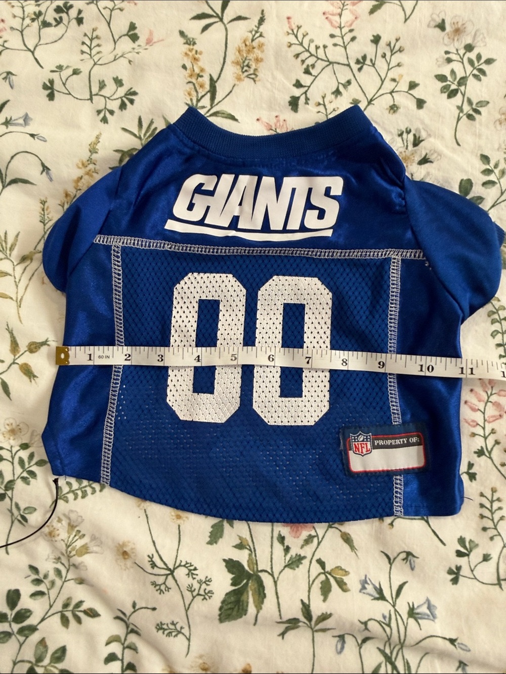NFL Royal Blue Giants Dog Jersey with White 88 size small